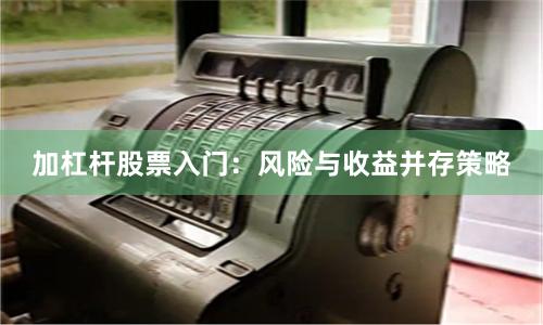 加杠杆股票入门：风险与收益并存策略